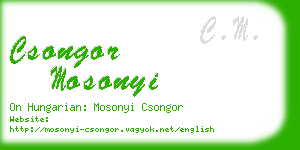 csongor mosonyi business card